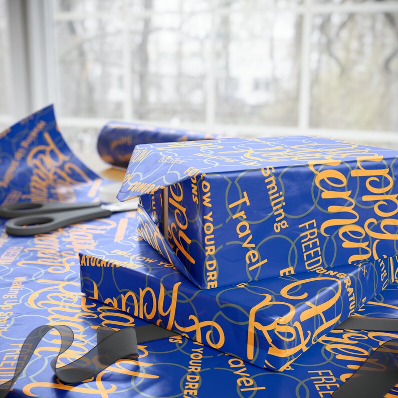 Happy Retirement Wrapping Paper, Retirement Gift Wrap, Postive Quotes