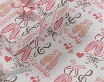 Ballerina Wrapping Personalized Paper Ballet Gift Wrap