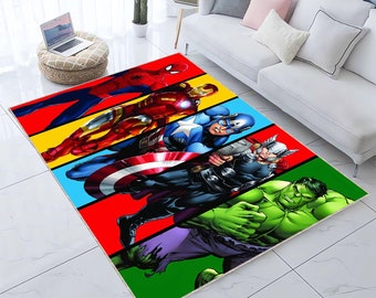 Spiderman patroon tapijt, Spiderman, Ironman, kinderkamer tapijt, Hulk, Thor, Captain America, kinderkamer tapijt