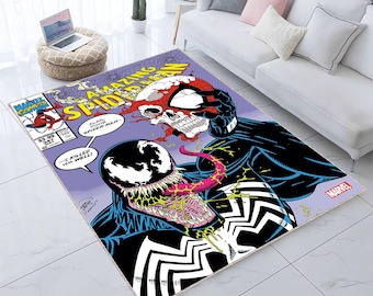 Incredibile tappeto Spiderman, tappeto Spiderman, tappeto con copertina di fumetti