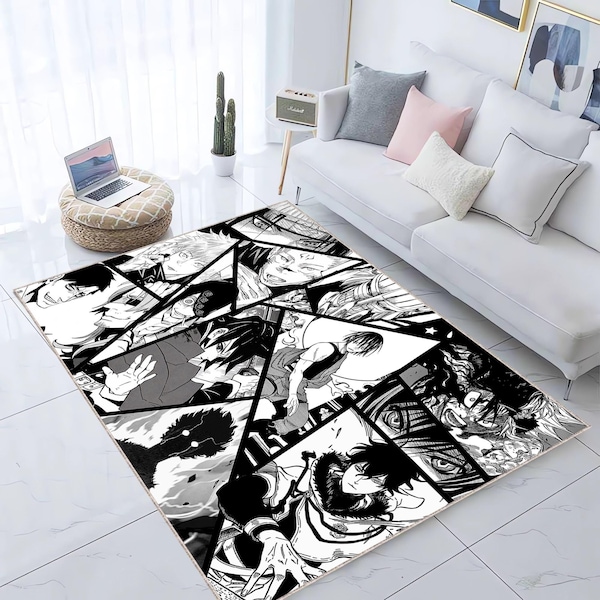 Manga Rug, Anime Manga Decor, Anime Carpet