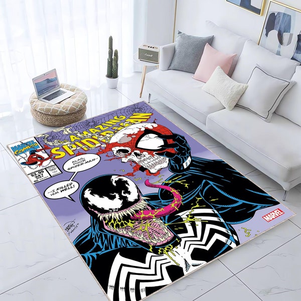 Amazing Spiderman Rug, Spiderman Rug, Comics Cartoon Cover Rug