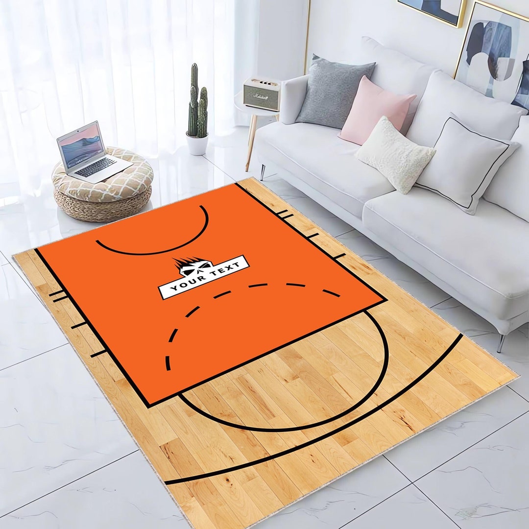 Basketball Court Rug, Game Children Play Time, Nursery Room, Floor