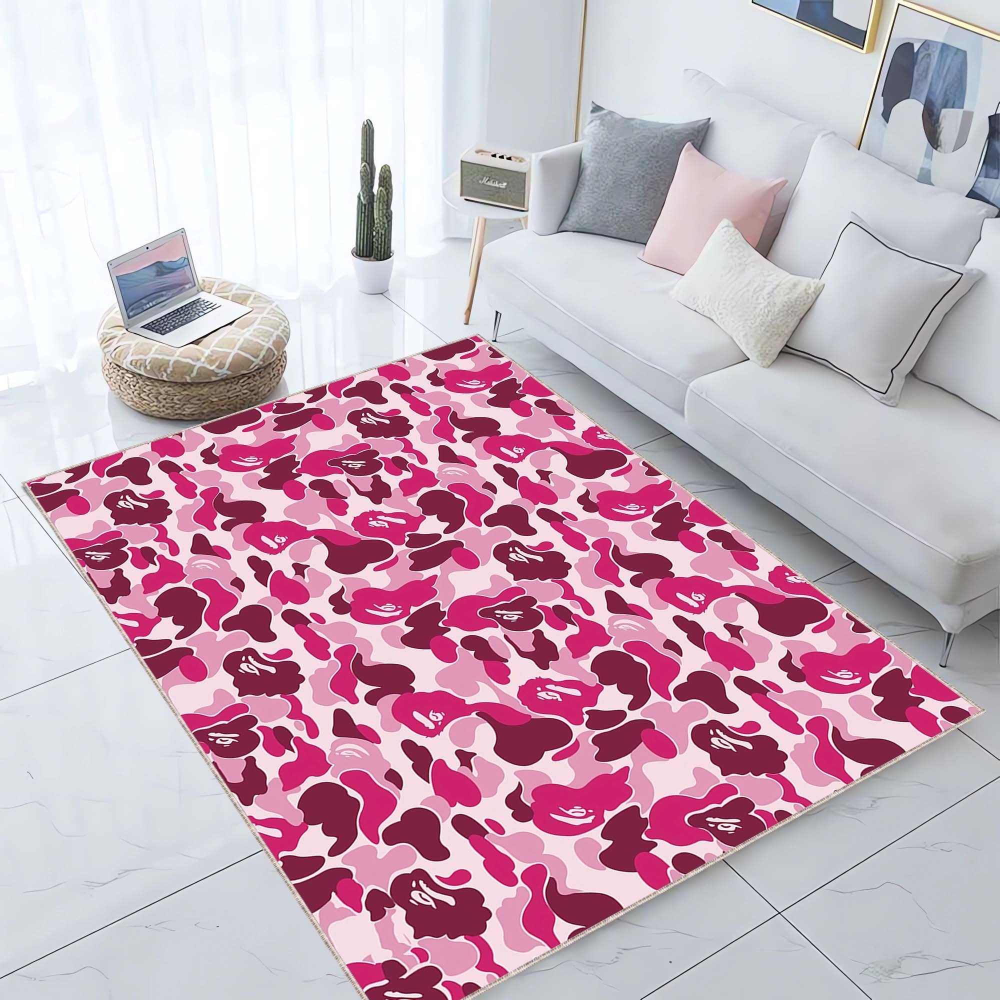 Bape Trendy Unique Design Cool Room Decor Rug - Newcolor7