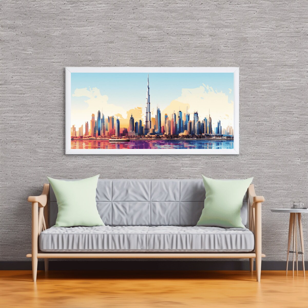 Dubai City Landscape Digital Artwork and Painting in Amazing CMYK Style