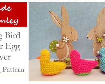Knitting Pattern PDF for Spring Bird Creme Egg Cover Easter Decoration; Quick Knit Chocolate Egg Cover and Easter Egg Hunt Gift