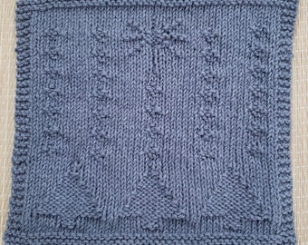 PDF Knitting Pattern Easy Knit Starry Christmas Trees