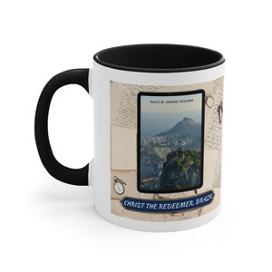 Vintage-inspired Christ the Redeemer Accent Mug with Historical Charm/ Timeless 7 Wonders Accent Mug: A Tribute To History
