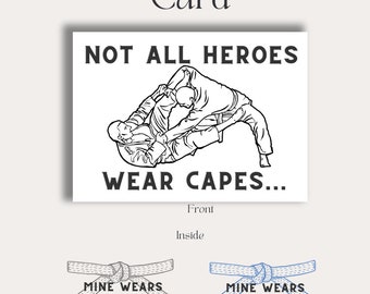 Jiu Jitsu Printable Father's Day Card, Printable Card, Blue Belt Card, Brown Belt Card, Jiu Jitsu, Jiu Jitsu Card, Father's Day