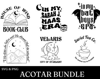 ACOTAR SVG Bundle, Acotar Velaris SVG bundle, Sarah J Maas svg, Acotar shirt, Acotar png