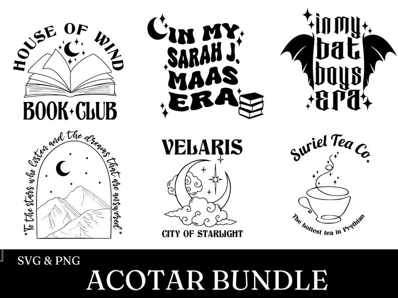 ACOTAR SVG Bundle, Acotar Velaris SVG Bundle, Sarah J Maas Svg, Acotar ...