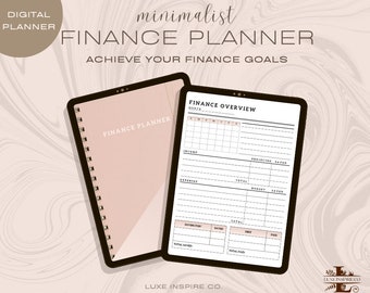 Ultimate Financial Planner, Aesthetic Minimal Undated Digital Planner, Goodnotes Notability iPad Planner, Weekly Monthly Planner, Budget PDF