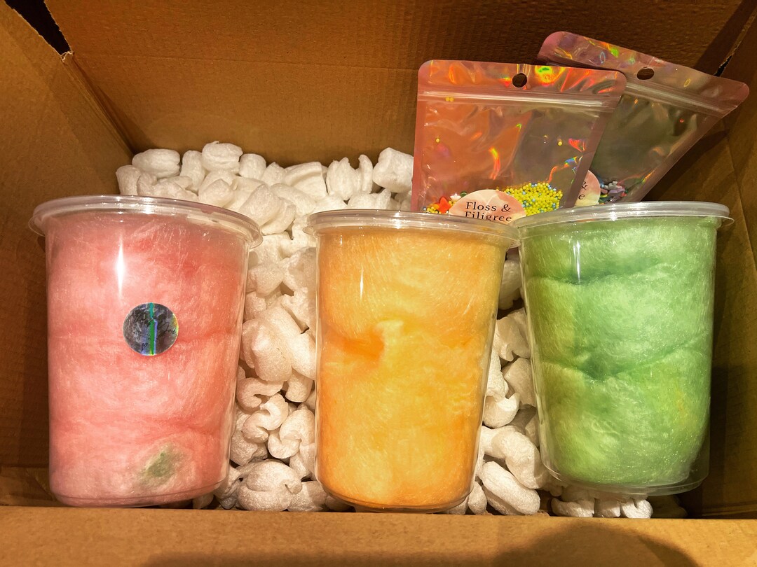 Trio of Candy Floss Tubs Etsy UK