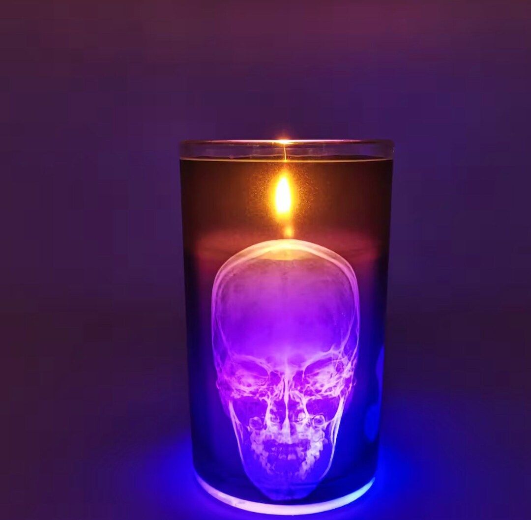 Halloween Skull Candles Color Changing Skull Brain Anatomy Etsy