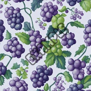 Grapes seamless pattern