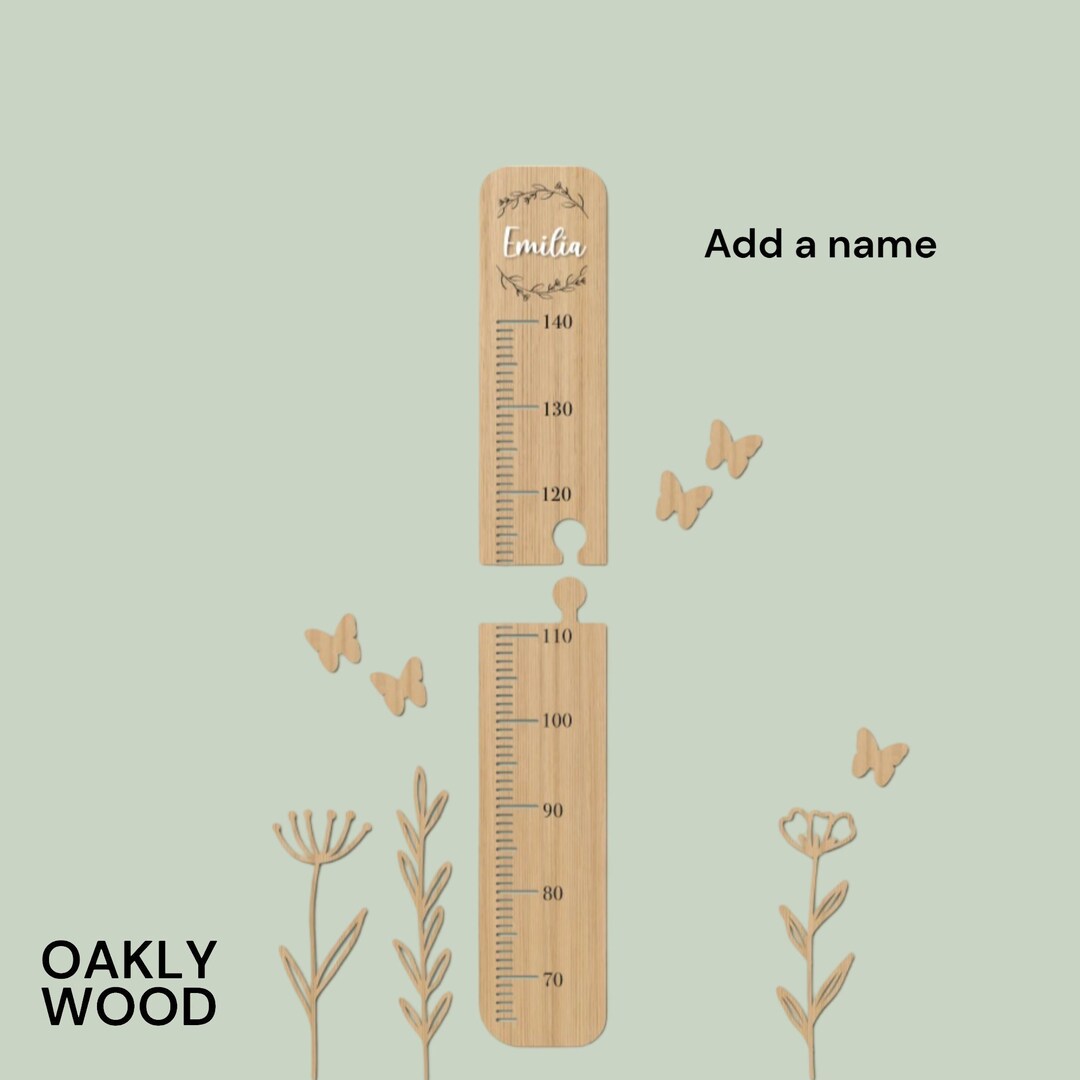 Good Ruler Name Laser Cut File Growth Ruler with name CM Children's Room Decoration ...