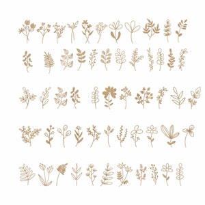 Laserfertige Schnittdatei, Bündel Wildblumen SVG 55 verschiedene Blüten Holzstrauß Digital Glowforge/Cricut Blumenhochzeit Bild 3