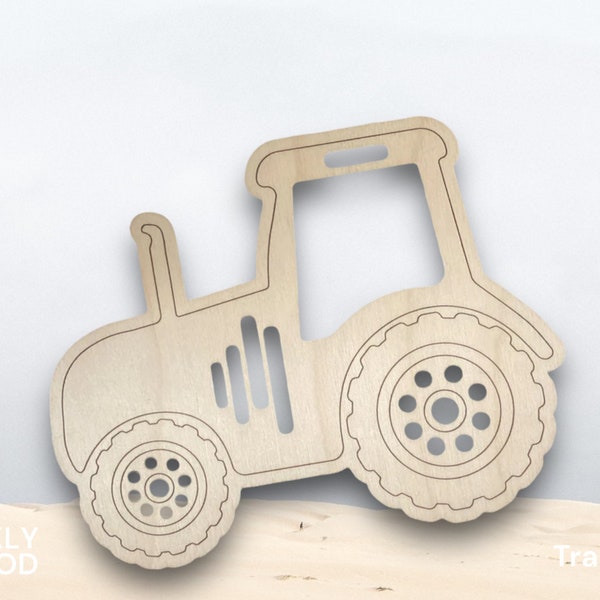 Laser Cut File | Ready for Glowforge | Farm Tractor | SVG | Tractor Decoration for Children's Room | Easy and Simple beginner file