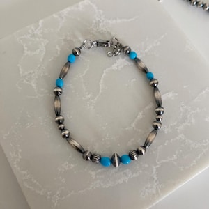 True Lover Bracelet ~ sterling silver ~ kingman turquoise