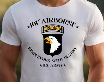 101st Airborne Graphic Tee: Military Pride - Unisex Bella+Canvas