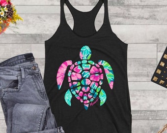 Sea Turtle Racerback Tank: Hawai&#39;i Tri-Blend Women&#39;s Top