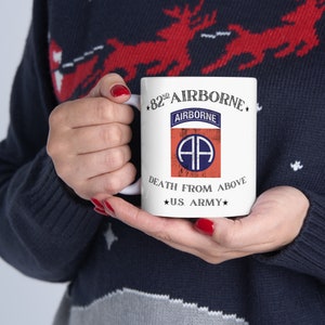 Tasse à café 82nd Airborne « Death From Above » de l'armée américaine, 11 oz et 15 oz - Sans BPA et sans plomb image 7
