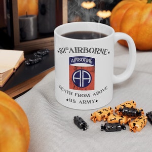 Tasse à café 82nd Airborne « Death From Above » de l'armée américaine, 11 oz et 15 oz - Sans BPA et sans plomb image 5