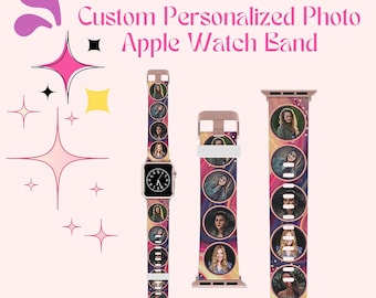 Personalized Photo Apple Watch Band, Custom Printed Thermo Elastomer