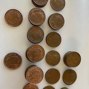 Moneda de 2 peniques varios años 1971-2008