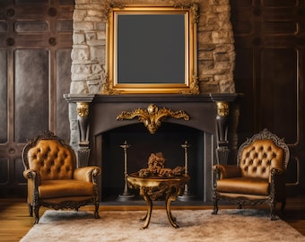 Luksusowy pakiet makiet salonu - 10 elementów - wysokiej jakości cyfrowe szablony projektów pomieszczeń - idealne dla artystów i projektantów