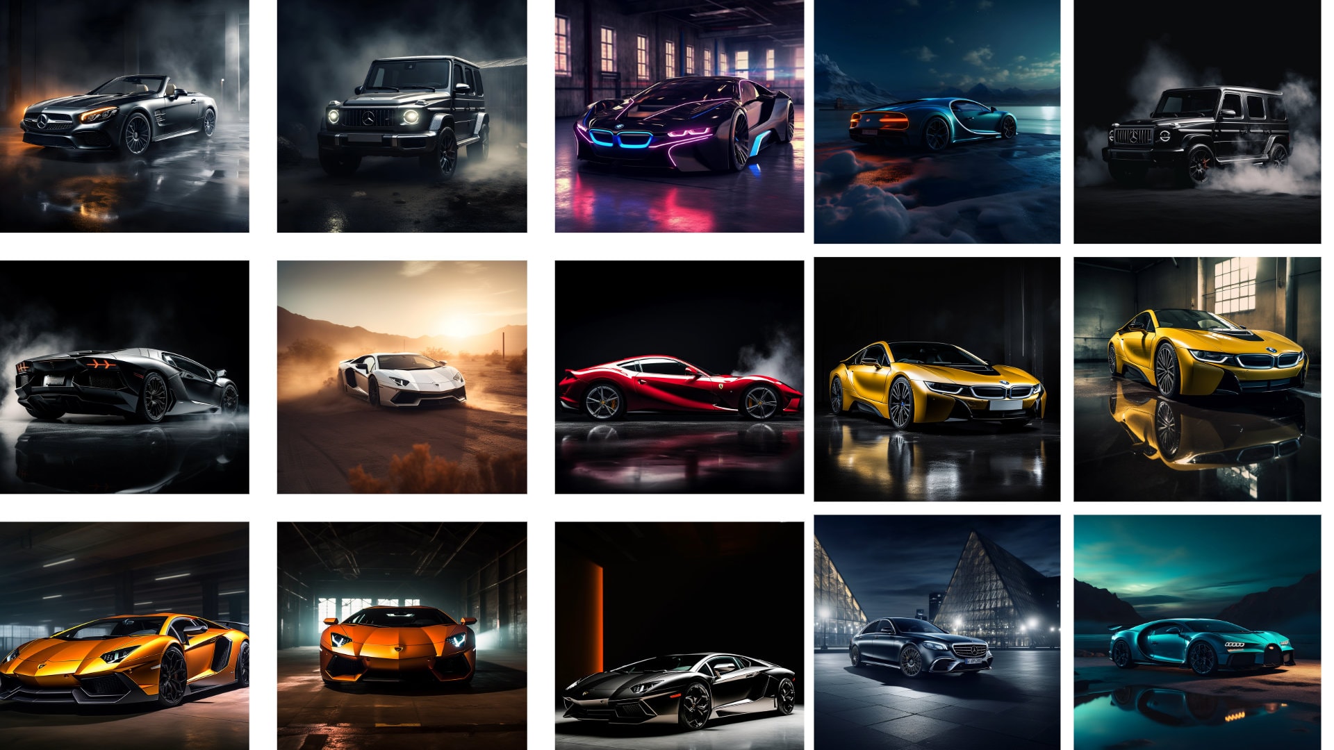 Luxurious Car Backdrop Set - 25 Pieces | Premium Quality Design ...