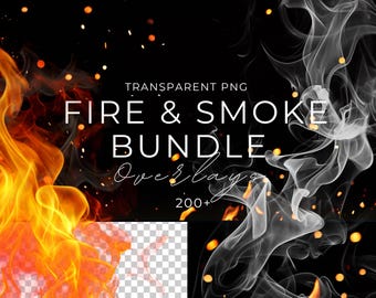 Superposiciones fotográficas de fuego y humo: más de 200 imágenes PNG de llamas (descarga digital)