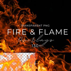 Sovrapposizioni di foto di fuoco e fiamme: oltre 130 effetti clipart PNG (download digitale)