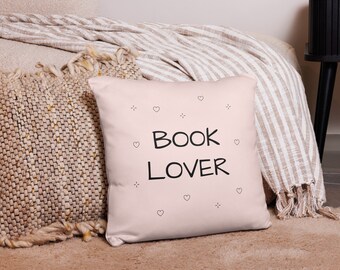 Book Lover Pillow, Book lover gift, Book Worm, Throw Pillow, Birthday Gift, Home Decor, Bedroom