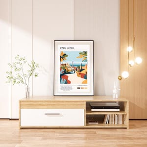 Impresión del Parque Güell, España #4 | Decoración de pared | Decoración de pared de viaje | Cartel de viaje | Póster Destino