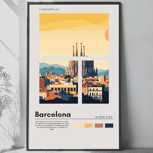 Impresión de Barcelona – España #14 | Decoración de paredes | Póster para dormitorios | cartel antiguo