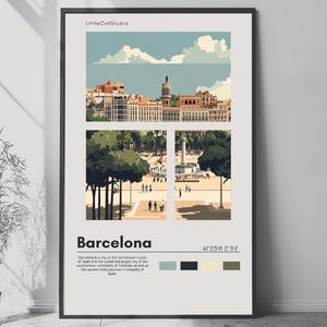 Impresión de Barcelona – España #13 | Decoración de paredes | Póster para dormitorios | cartel antiguo