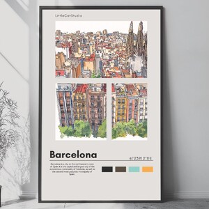Impresión de Barcelona – España #10 | Decoración de paredes | Póster para dormitorios | cartel antiguo