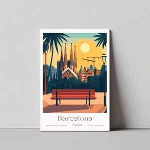 Impresión de Barcelona – España #6 | Decoración de paredes | Póster para dormitorios | cartel antiguo