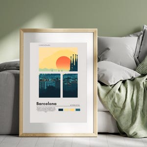 Impresión de Barcelona – España #16 | Decoración de paredes | Póster para dormitorios | cartel antiguo