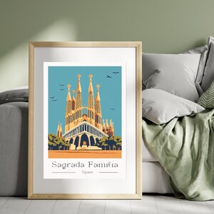 Impresión de Sagrada Familia, España #15 | Decoración de paredes | Póster | Póster para dormitorios | cartel de la vendimia