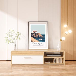 Impresión minimalista “Bretaña #1” | Decoración de pared | Decoración de pared de viaje | Cartel de viaje | Póster Destino