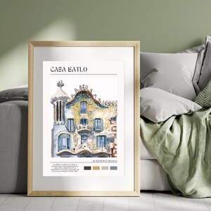 Impresión de Casa Batlo, España #8 | Decoración de paredes | Póster | Póster para dormitorios | cartel antiguo