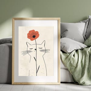 Impresión de gato #3 ? Decoración de paredes | Póster | Póster para dormitorios | cartel de la vendimia |