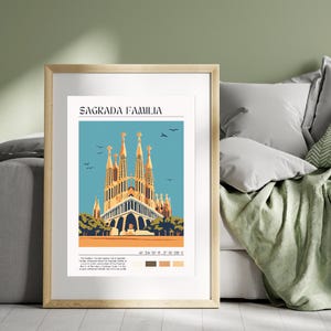Impresión del Parque Güell, España #14 | Cartel minimalista | Decoración de paredes | Póster | Póster para dormitorios