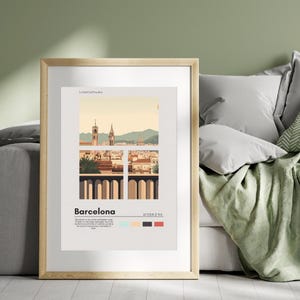 Impresión de Barcelona - España #19 | Decoración de paredes | Póster para dormitorios | cartel antiguo
