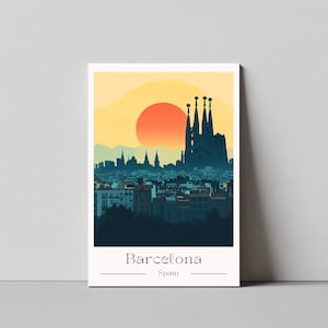 Impresión de Barcelona – España #7 | Decoración de paredes | Póster para dormitorios | cartel antiguo