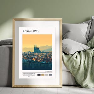 Impresión de Barcelona - España #18 | Decoración de paredes | Póster para dormitorios | cartel antiguo