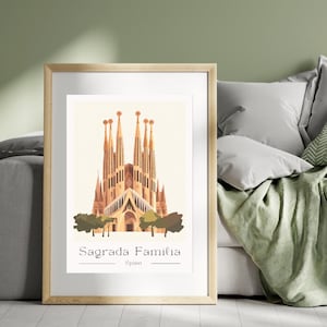 Impresión de Sagrada Familia, España #16 | Decoración de paredes | Póster | Póster para dormitorios | cartel de la vendimia