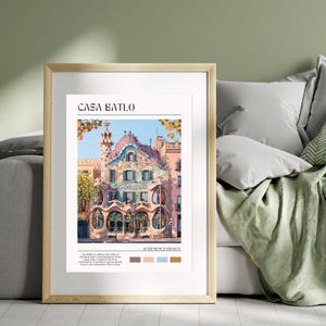 Impresión de Casa Batlo, España #7 | Decoración de paredes | Póster | Póster para dormitorios | cartel antiguo